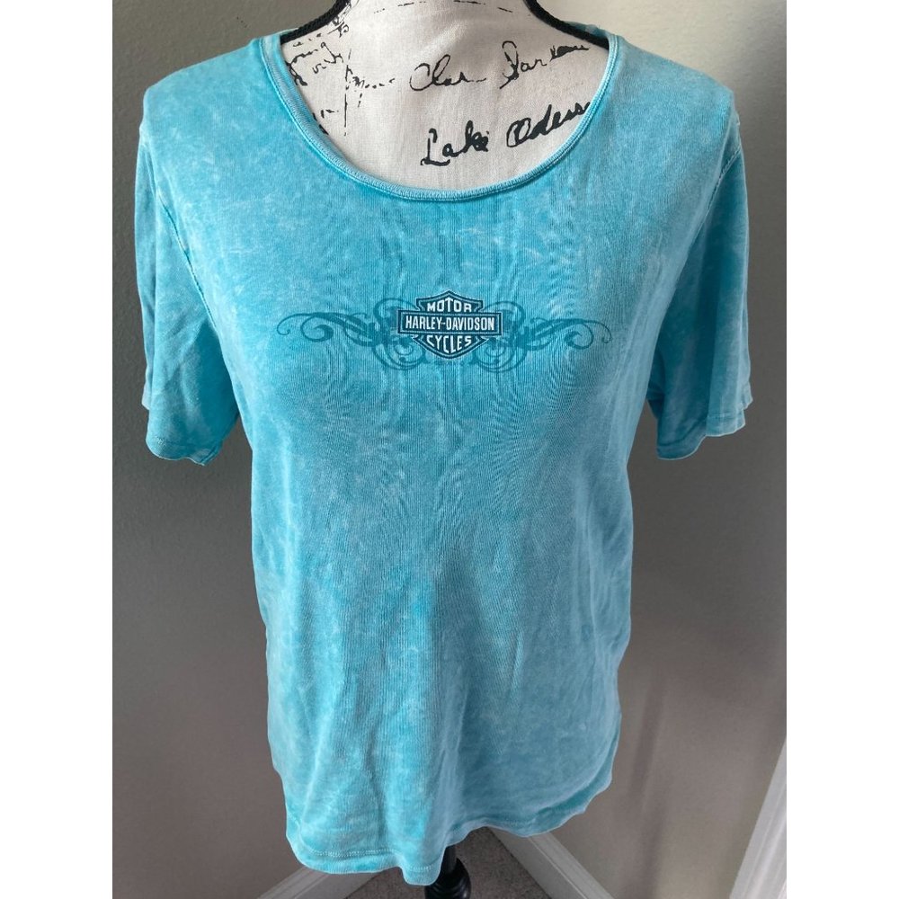 Harley Davidson Ladies Tee Shirt Black Hills South Dakota - Size M